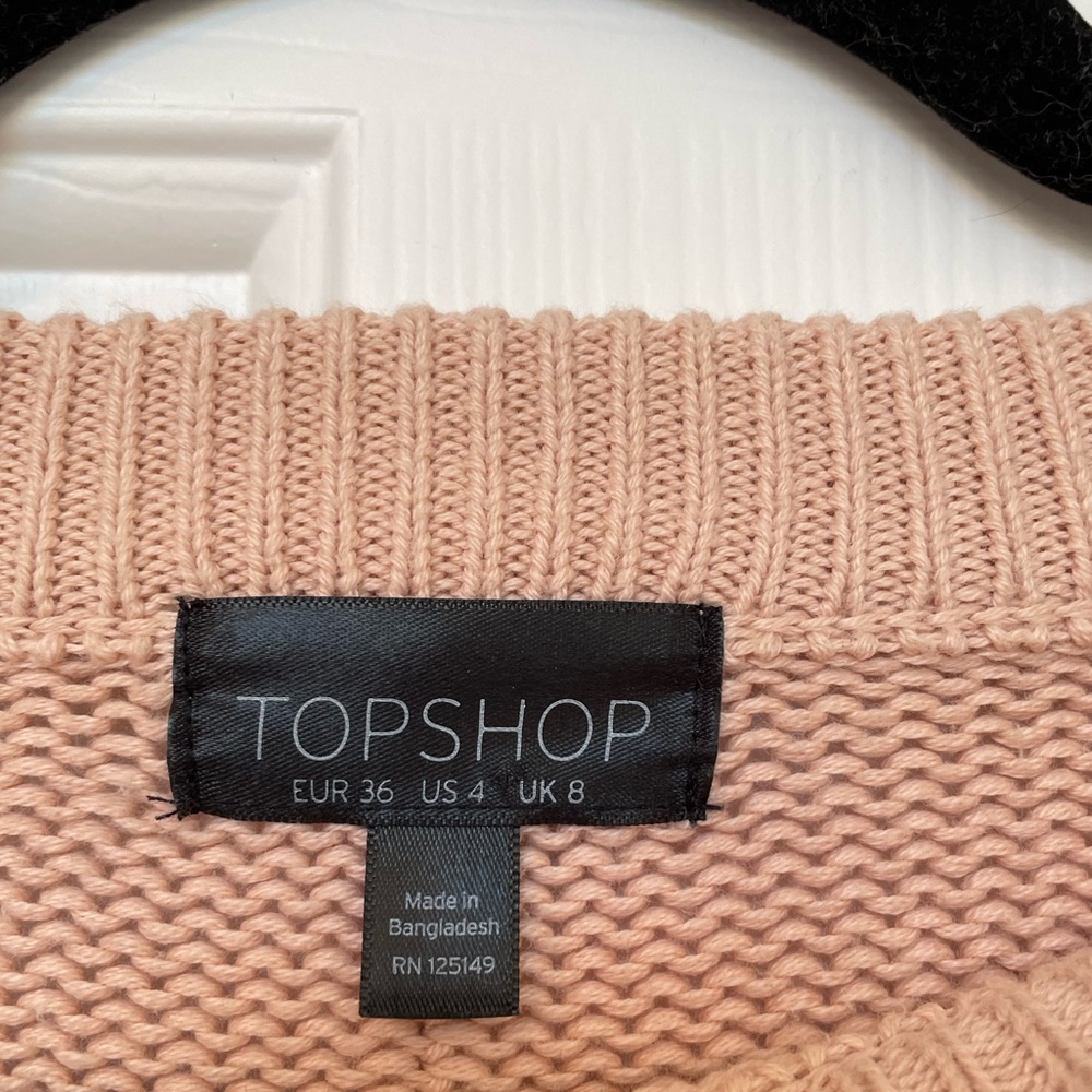 Topshop Light Pink Knit Sweater Size US 4 - Picture 8 of 8